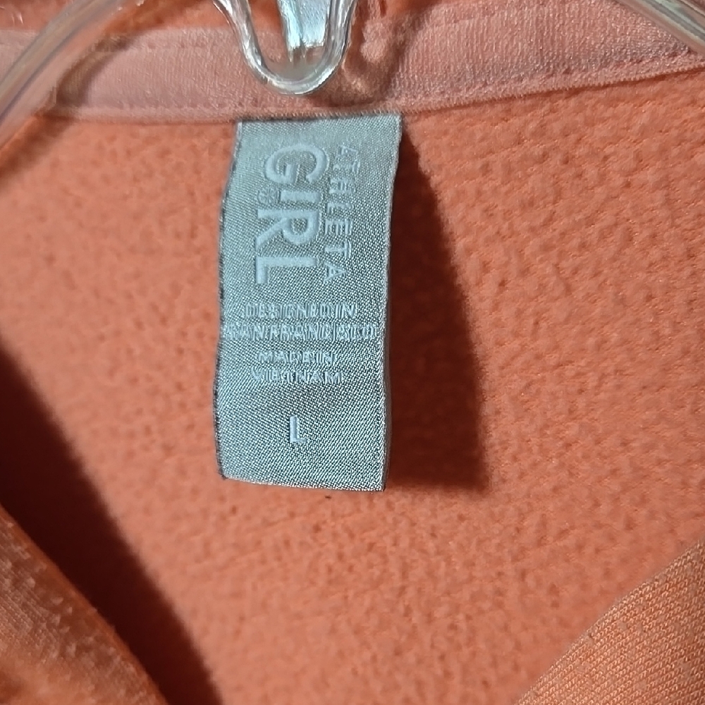 Girl's Large Athleta Orange Coral Hoodie Sweatshirt - Picture 2 of 7